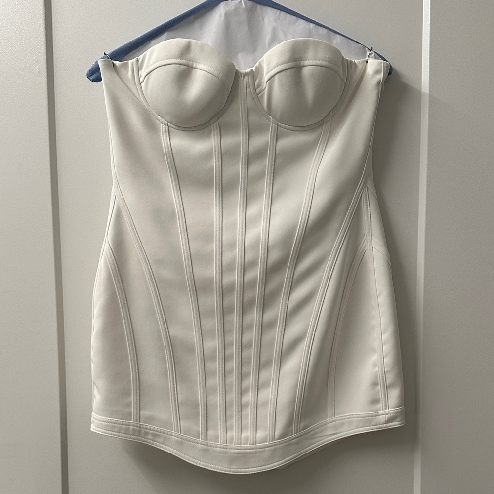 Meshki Strapless White Dress